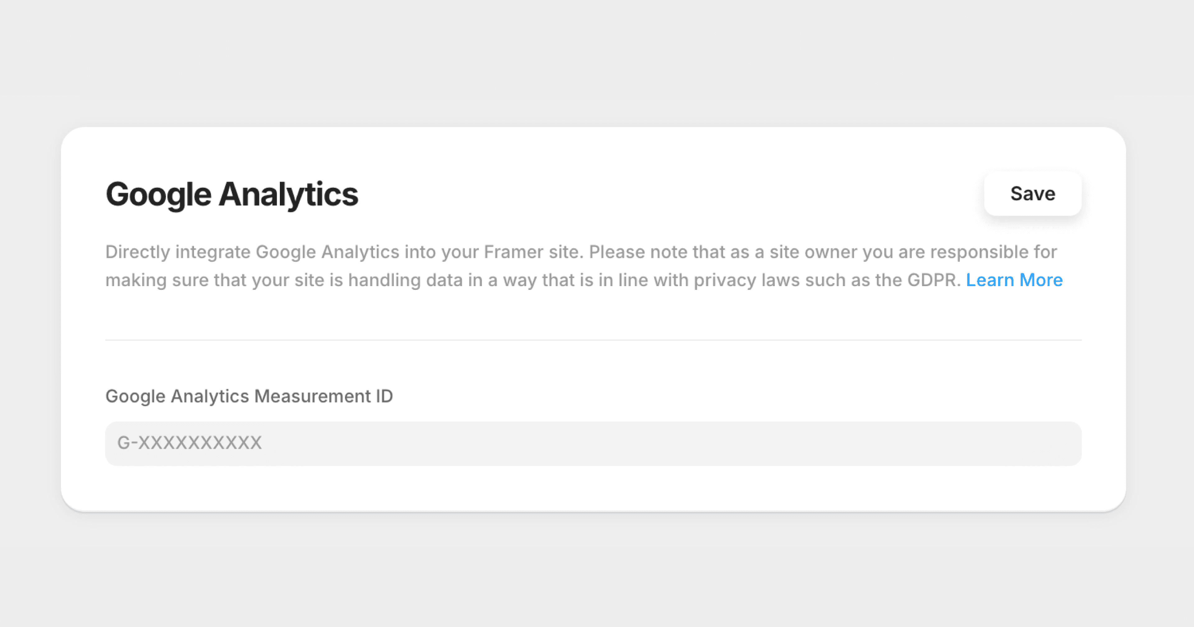 Google Analytics in Framer 