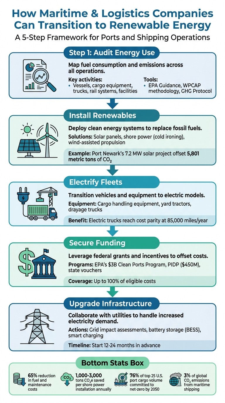 5-Step Process for Maritime Companies to Transition to Renewable Energy