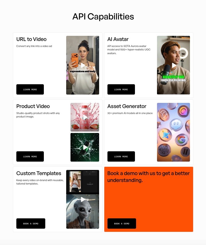 Creatify API Capabilities