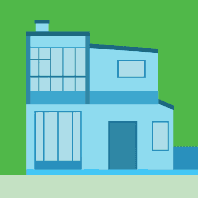 A modern looking house illustration
