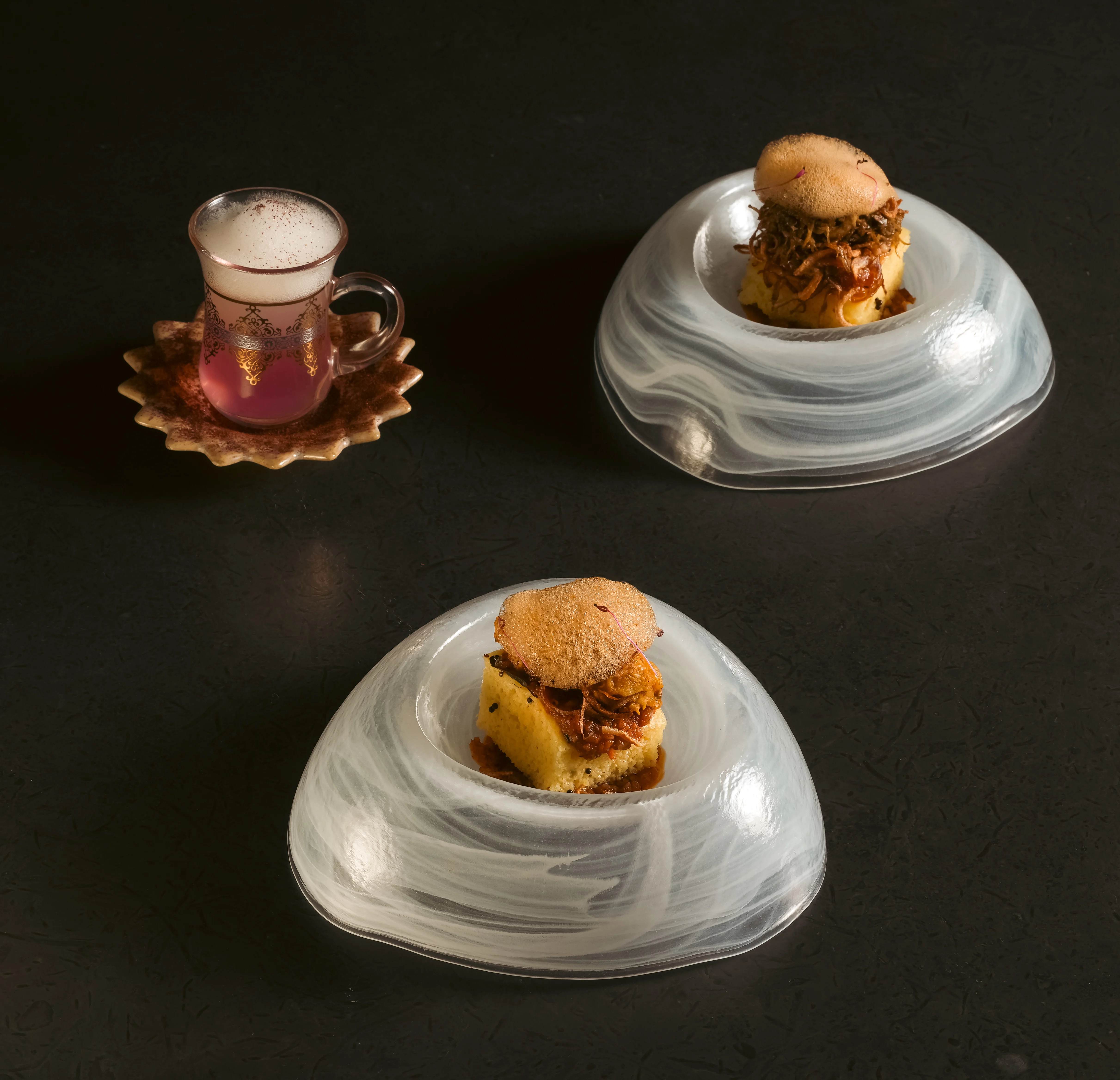 The first course - lamb dhokla