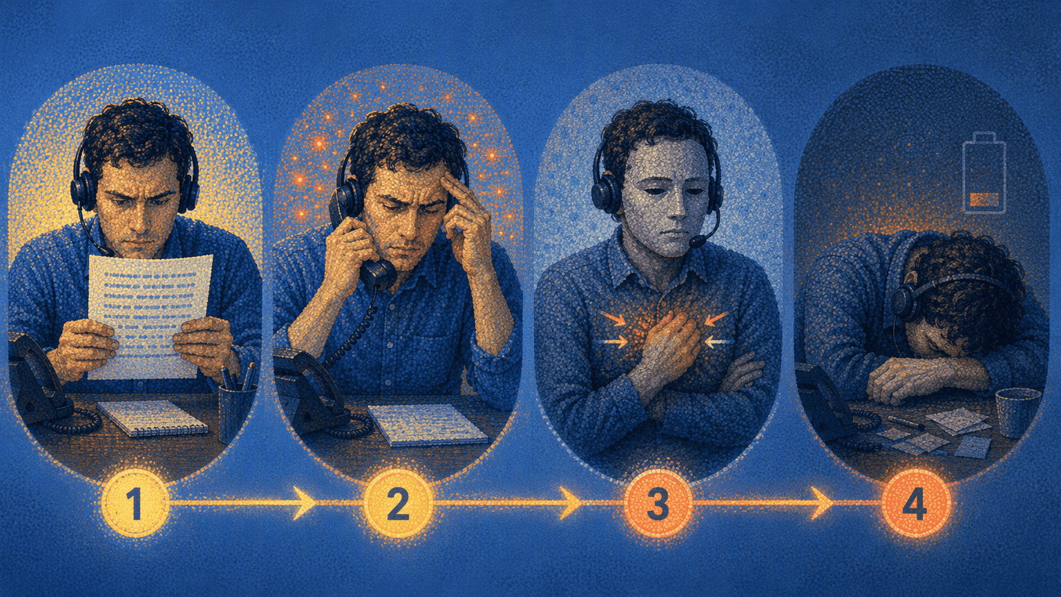 Illustration for The Cognitive Mechanism: From Script Fatigue to Burnout in Collections Workflows