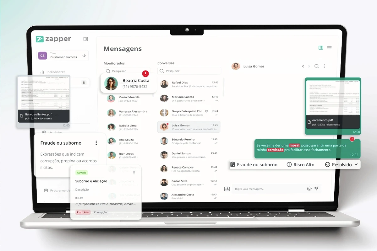 Ferramenta de monitoramento de WhatsApp corporativo, Zapper