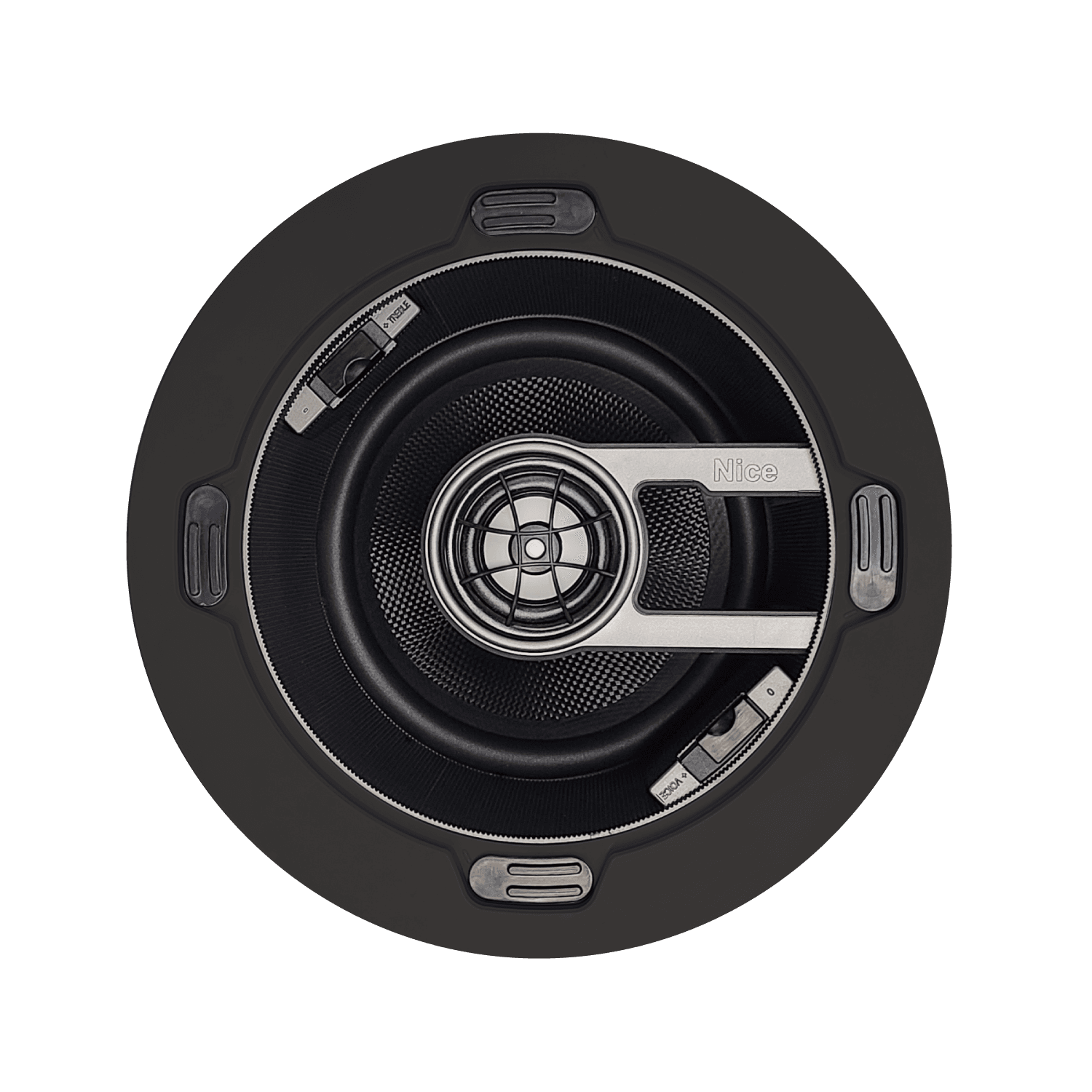 Circular speaker with Nice branding