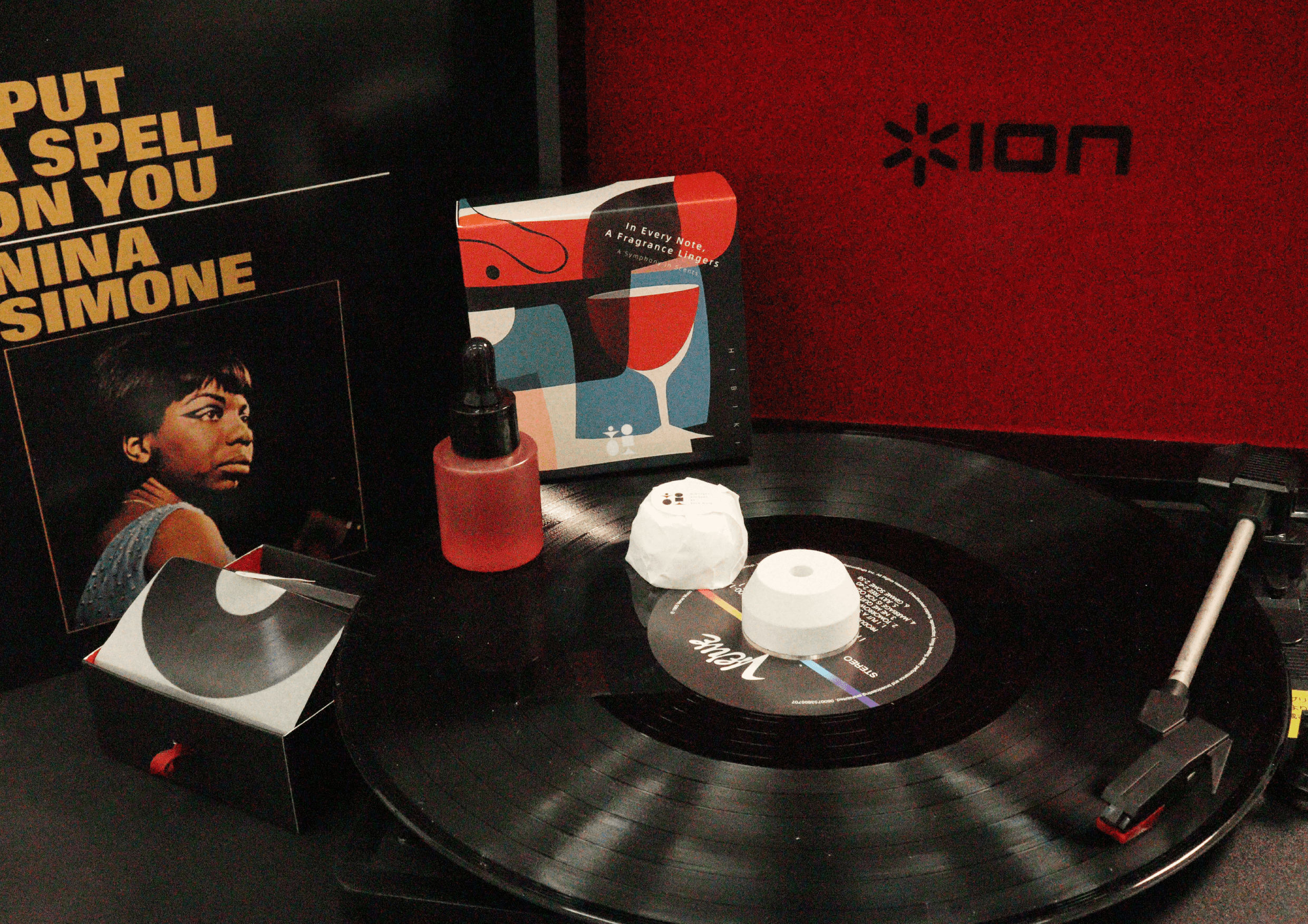 Abstract dark blue and brown waves