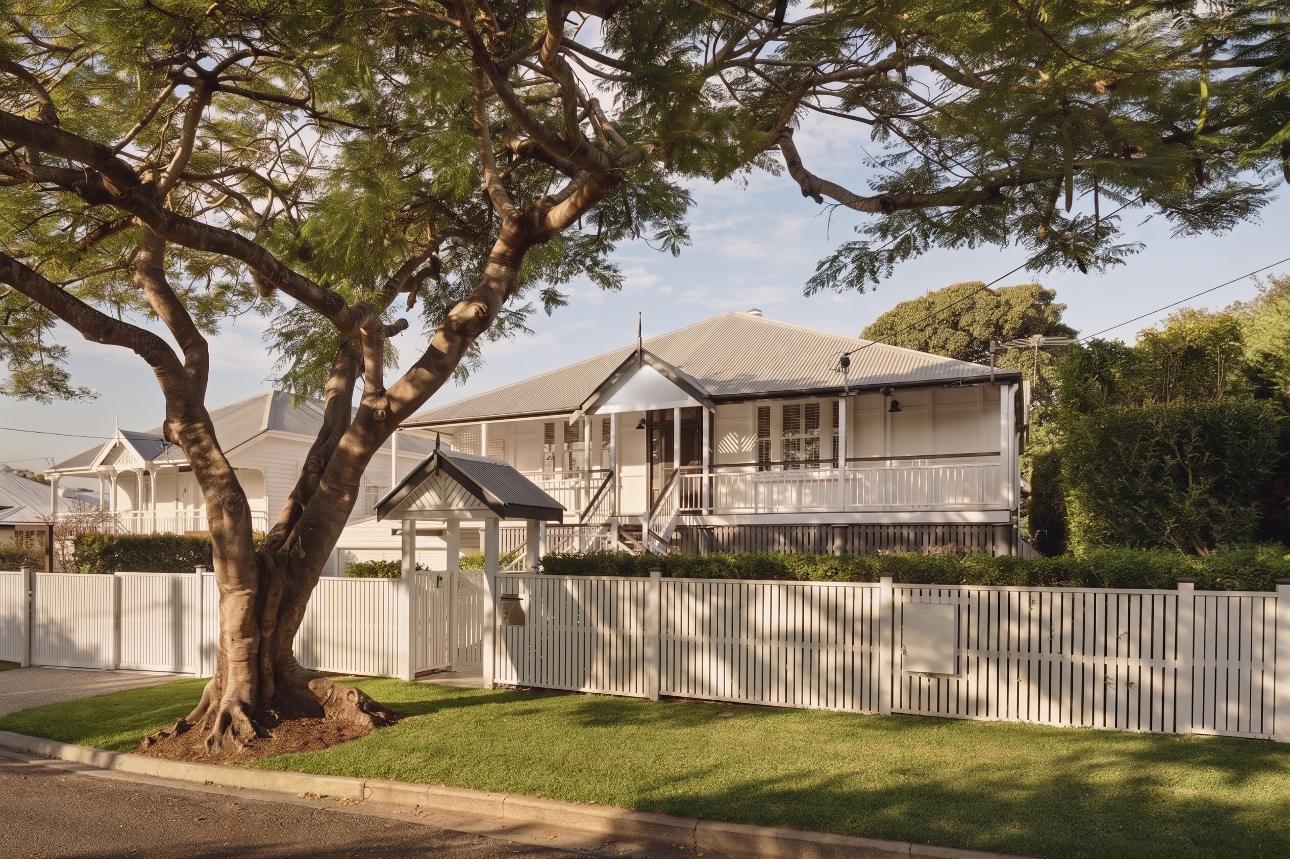 Front facade of Jacaranda House in. Brisbane
