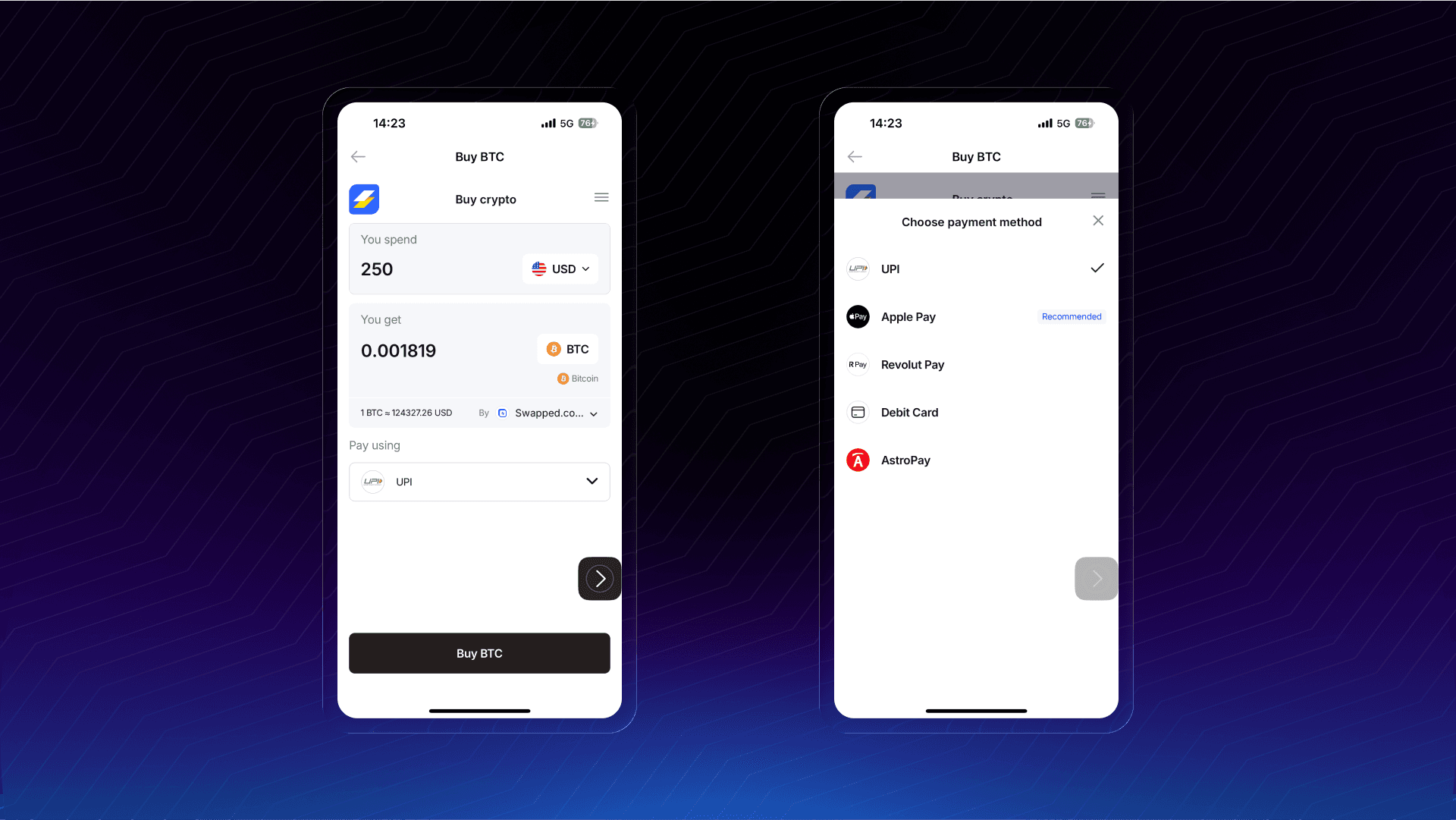 4. Choose a payment method
