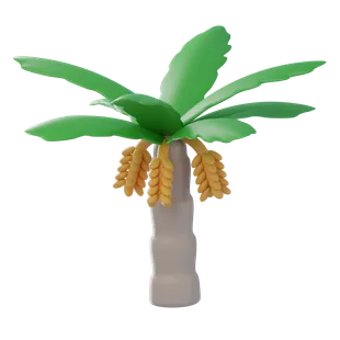 Free 3D date palm icon for Ramadan