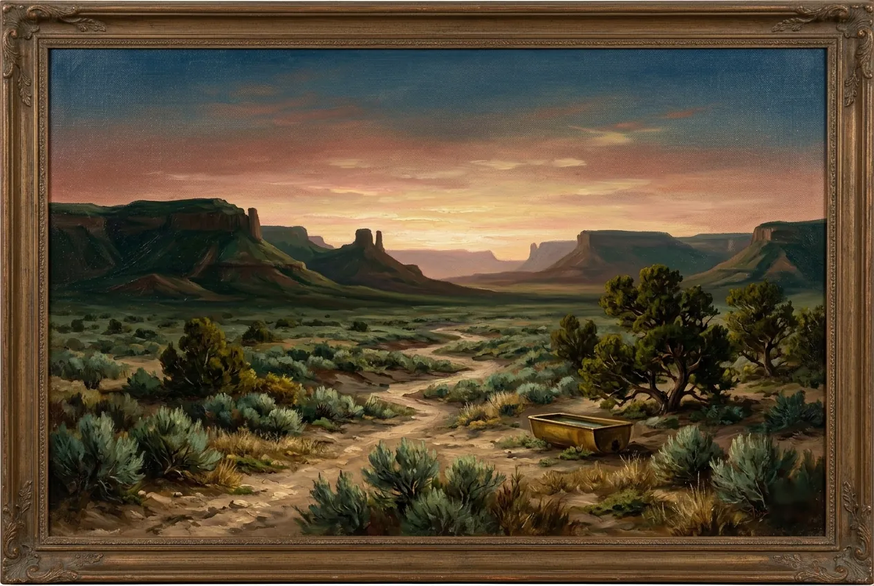 Sunrise over the desert