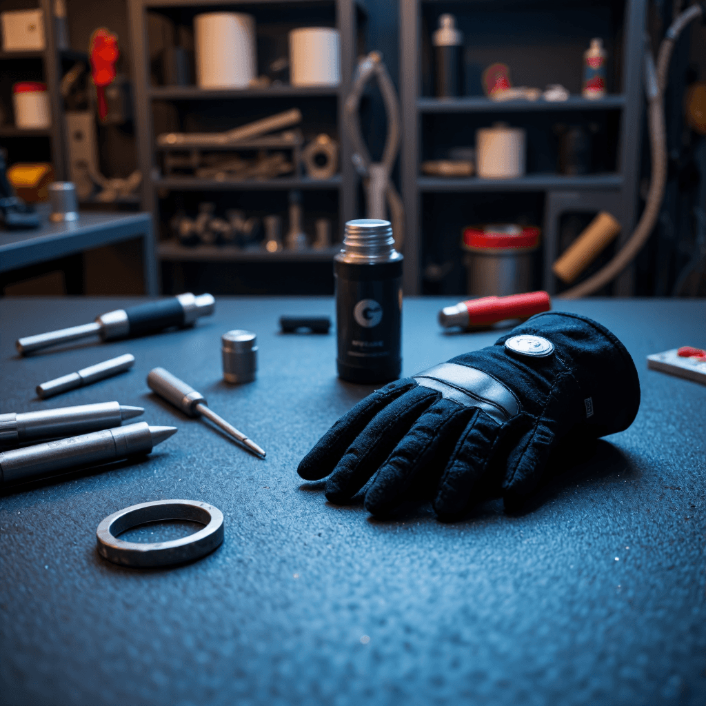 product photography of a pair of gloves
