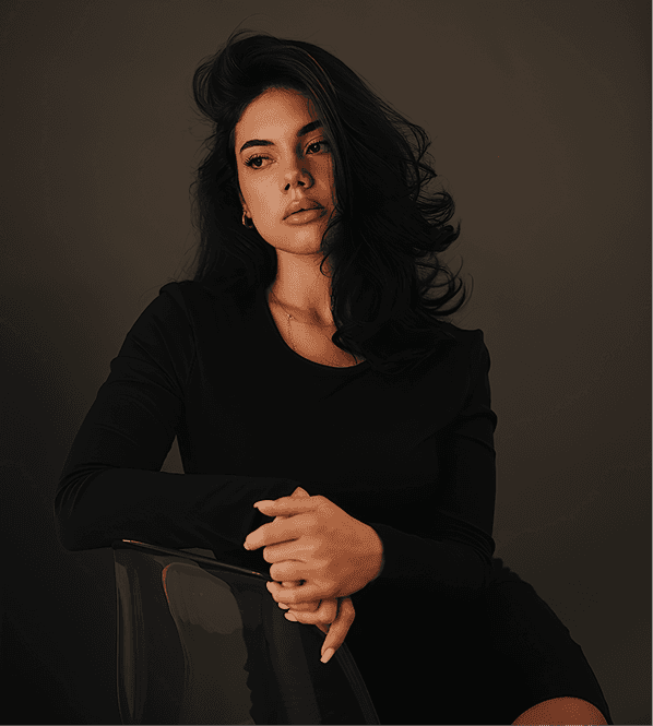 man looking to the right