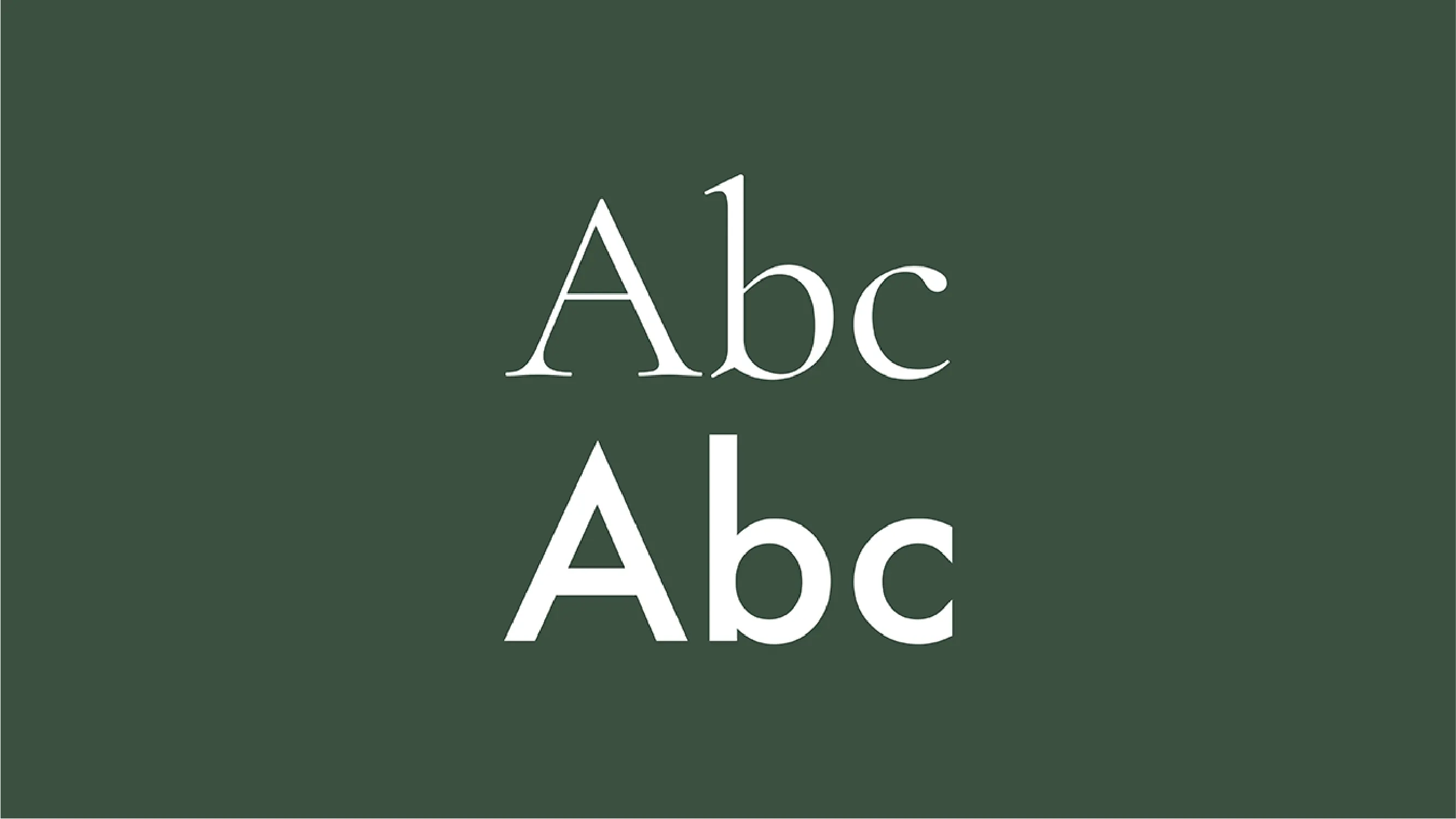 abc in two different fonts