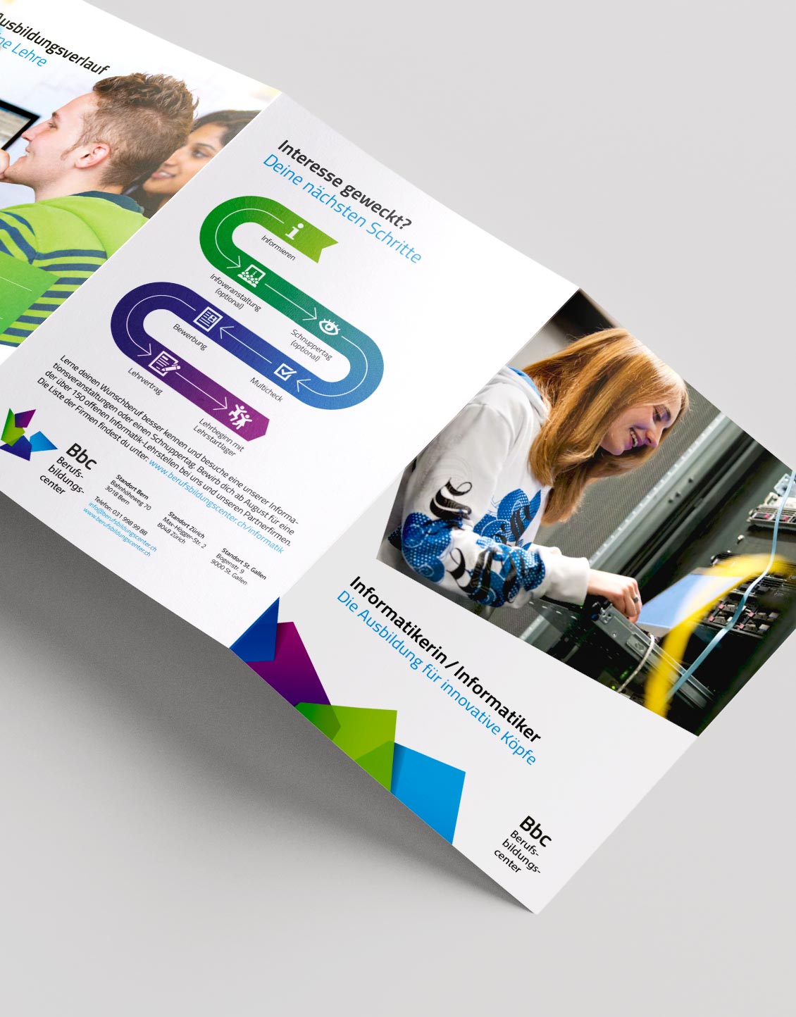 Berufsbildungscenter Falt-Flyer