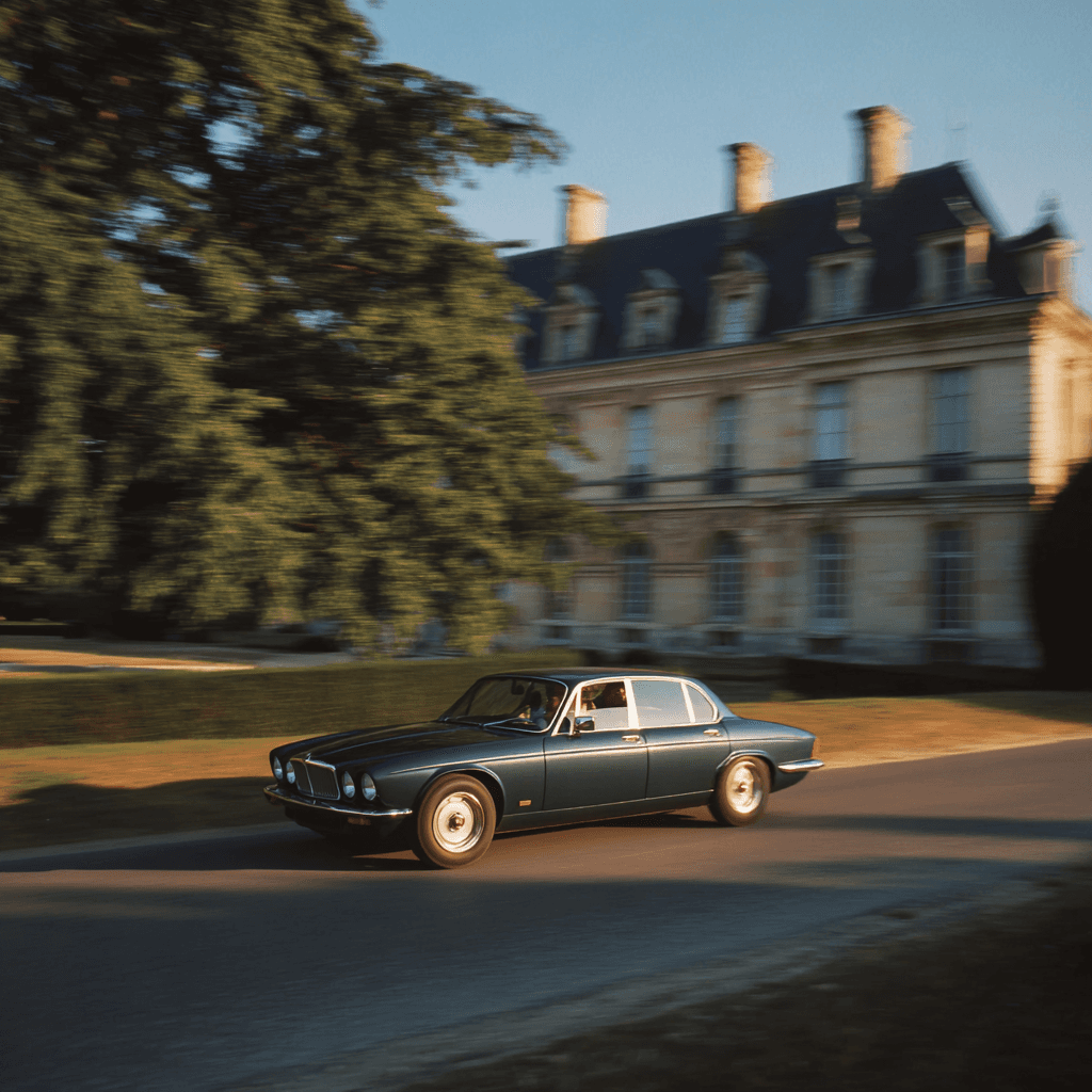 Vintage card moving motion blur