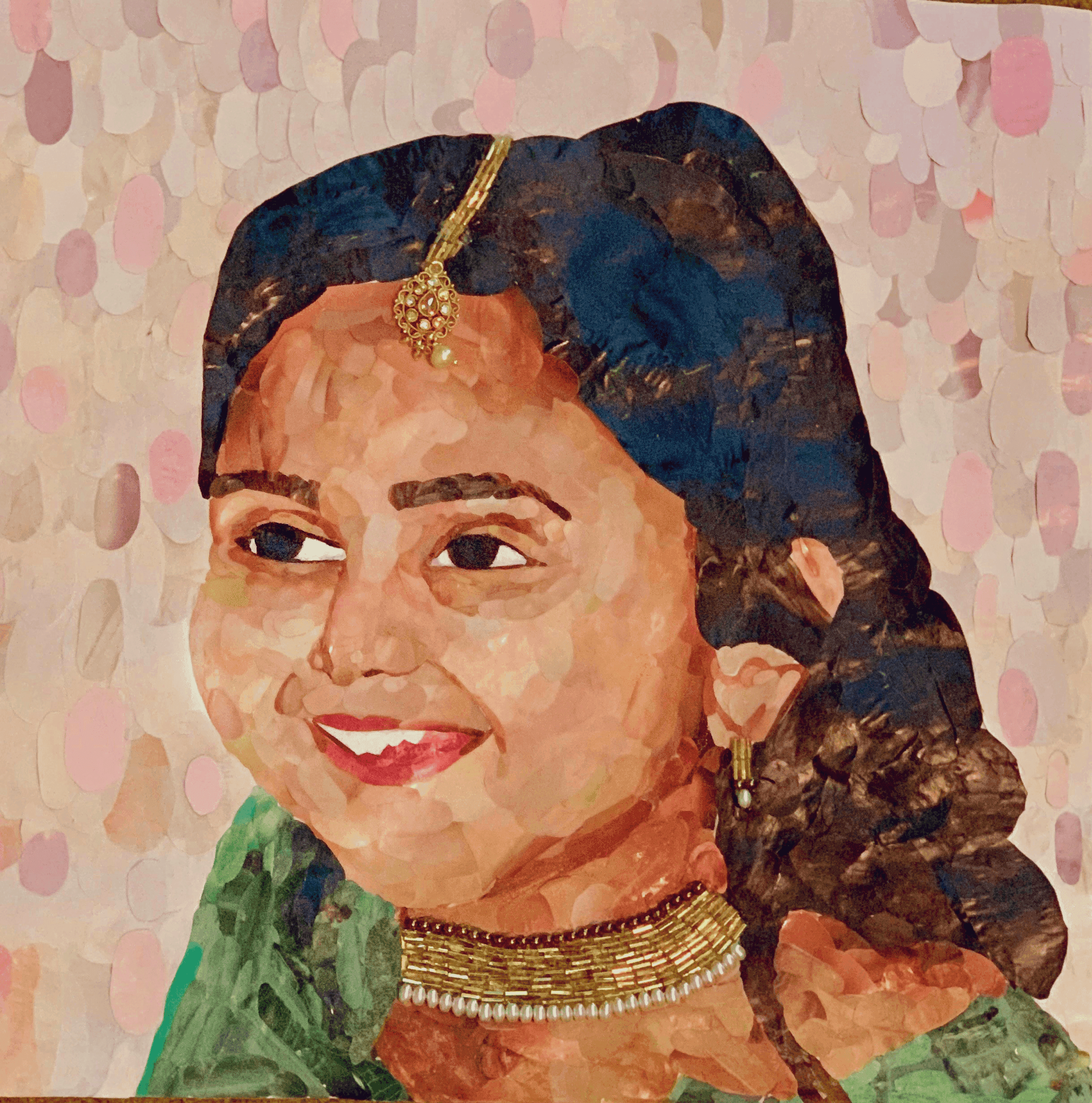 a magazine collage of little Rhea