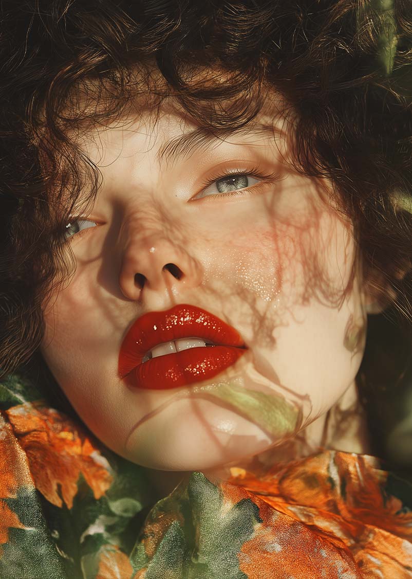 Female model beauty portrait photoshoot