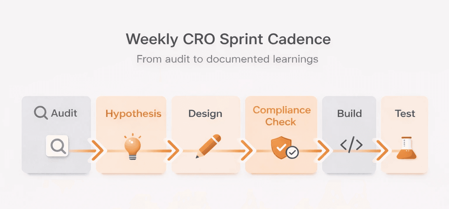 Weekly CRO Sprint Cadence