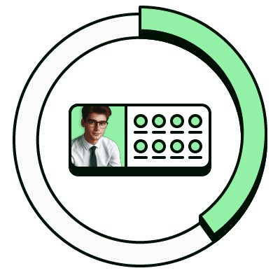 Illustration showing 41% pie chart