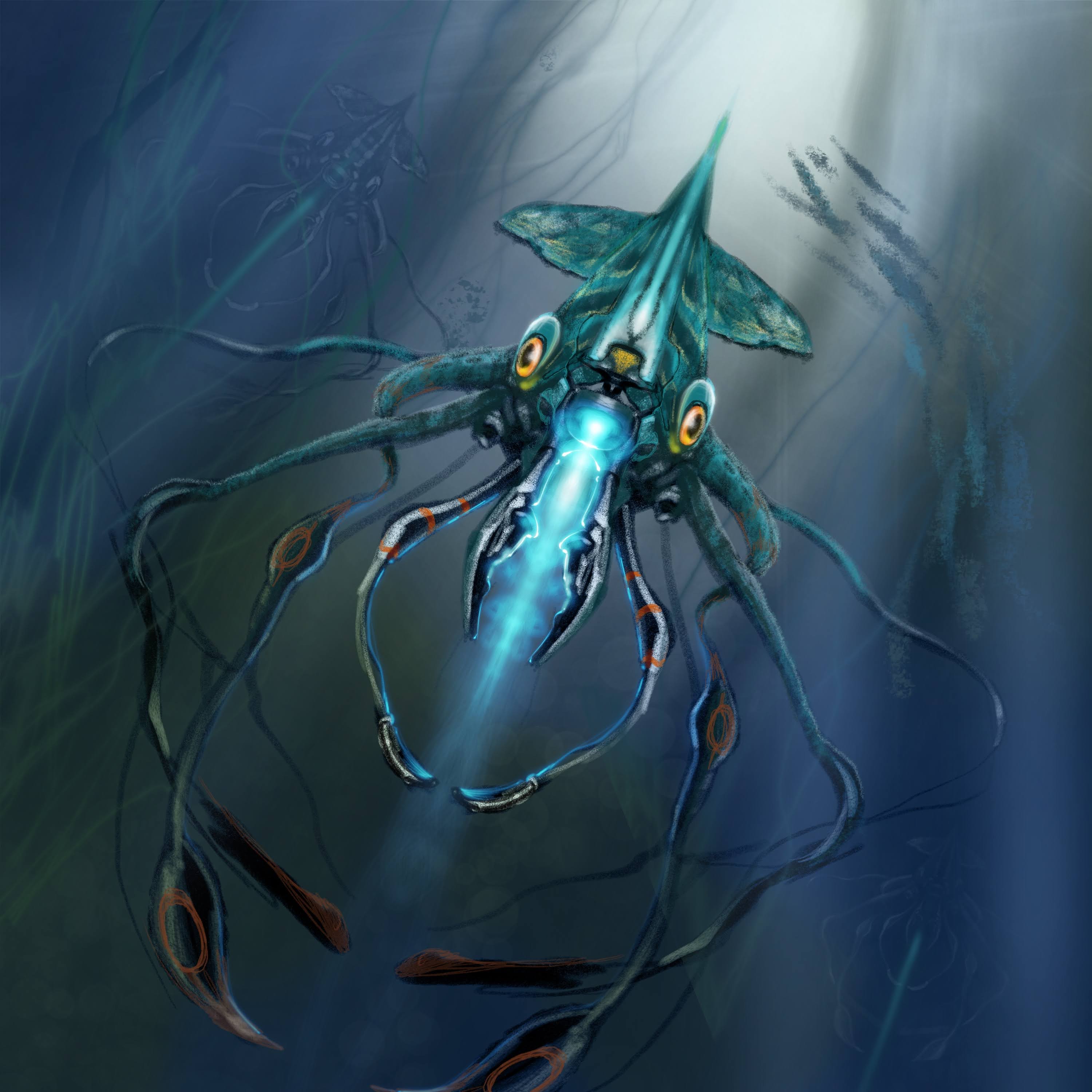 Mecha Squid Concept Art by David White