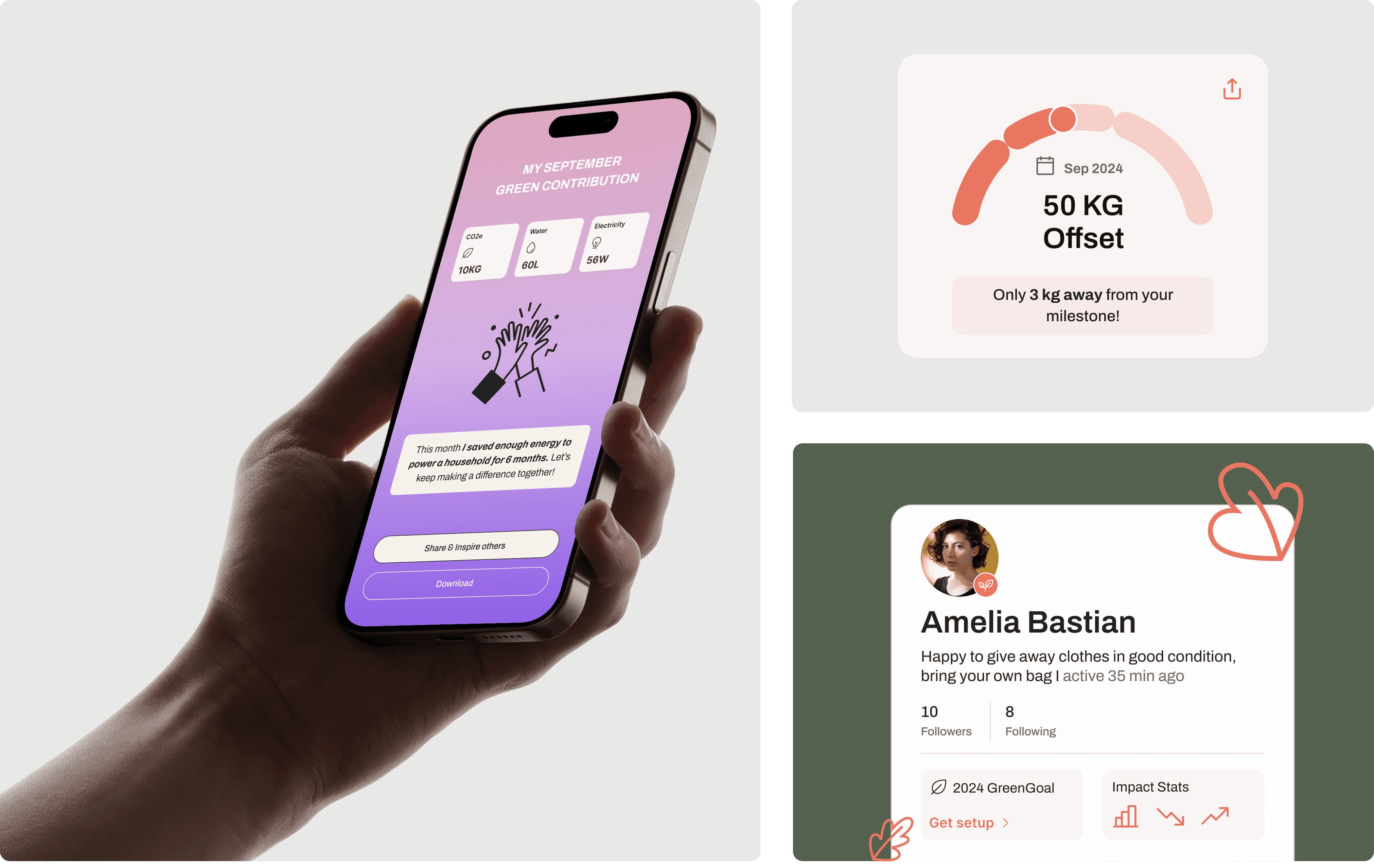 Image of a bento box showing different UI elements of an app