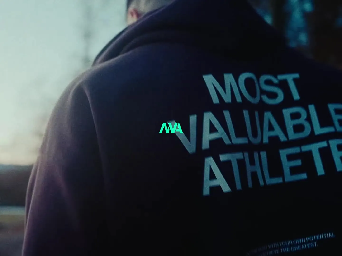 Rücken eines Hoodies mit dem Aufdruck Most Valuable Athlete