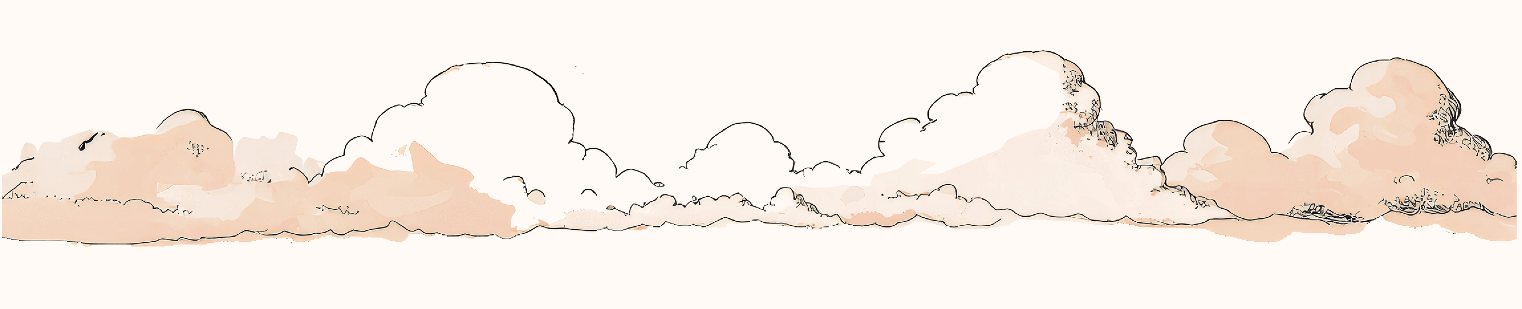 Illustration of clouds used as background design element for lawyer website design services.