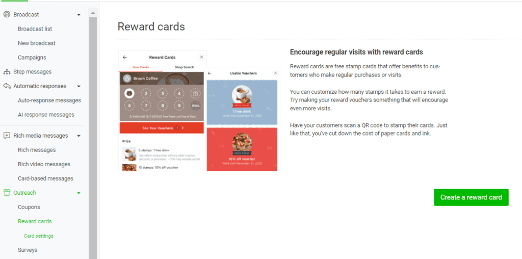 สร้างบัตรสะสมแต้มใน line