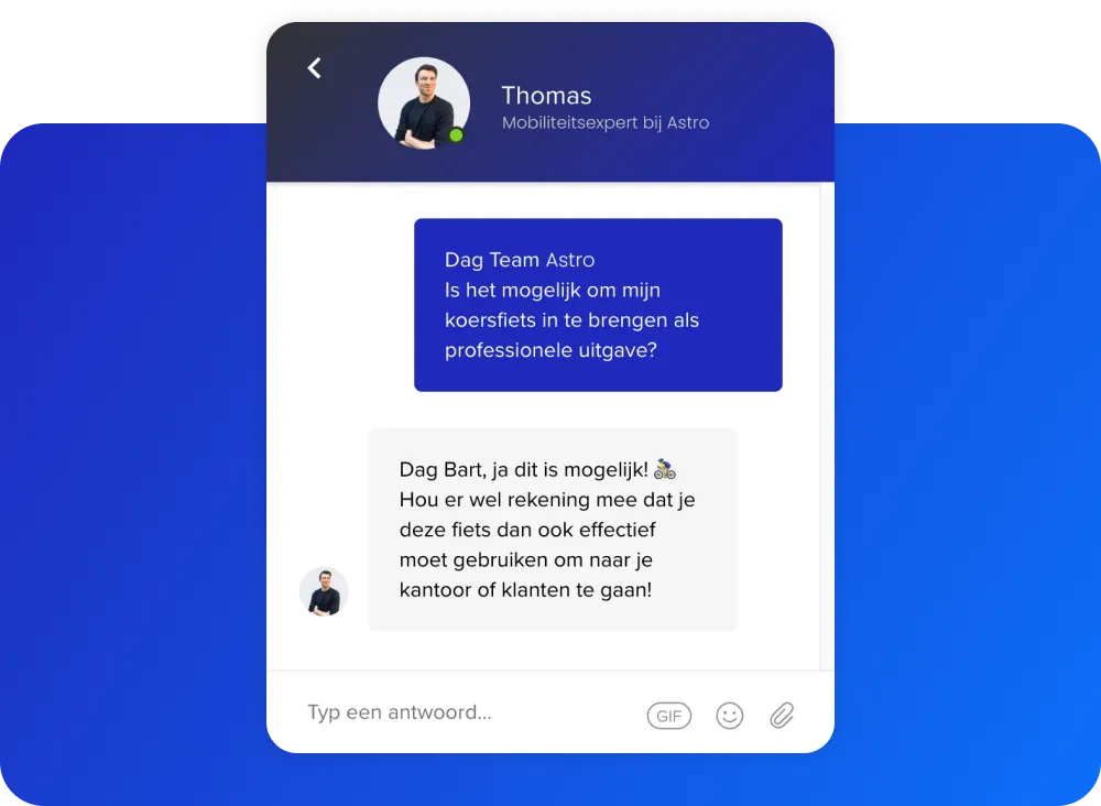 Screenshot van het Astro platform