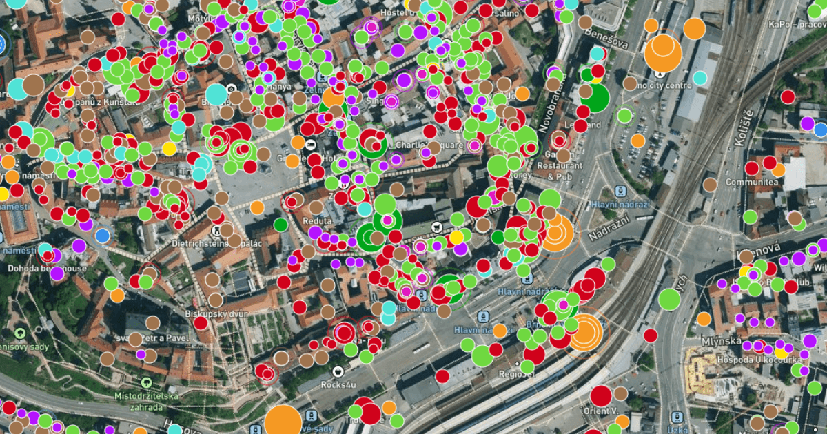 Points of Interest showing the attractivness of a business location