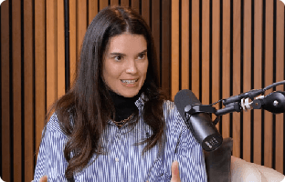 Sarah Ann Macklin talking on podcast