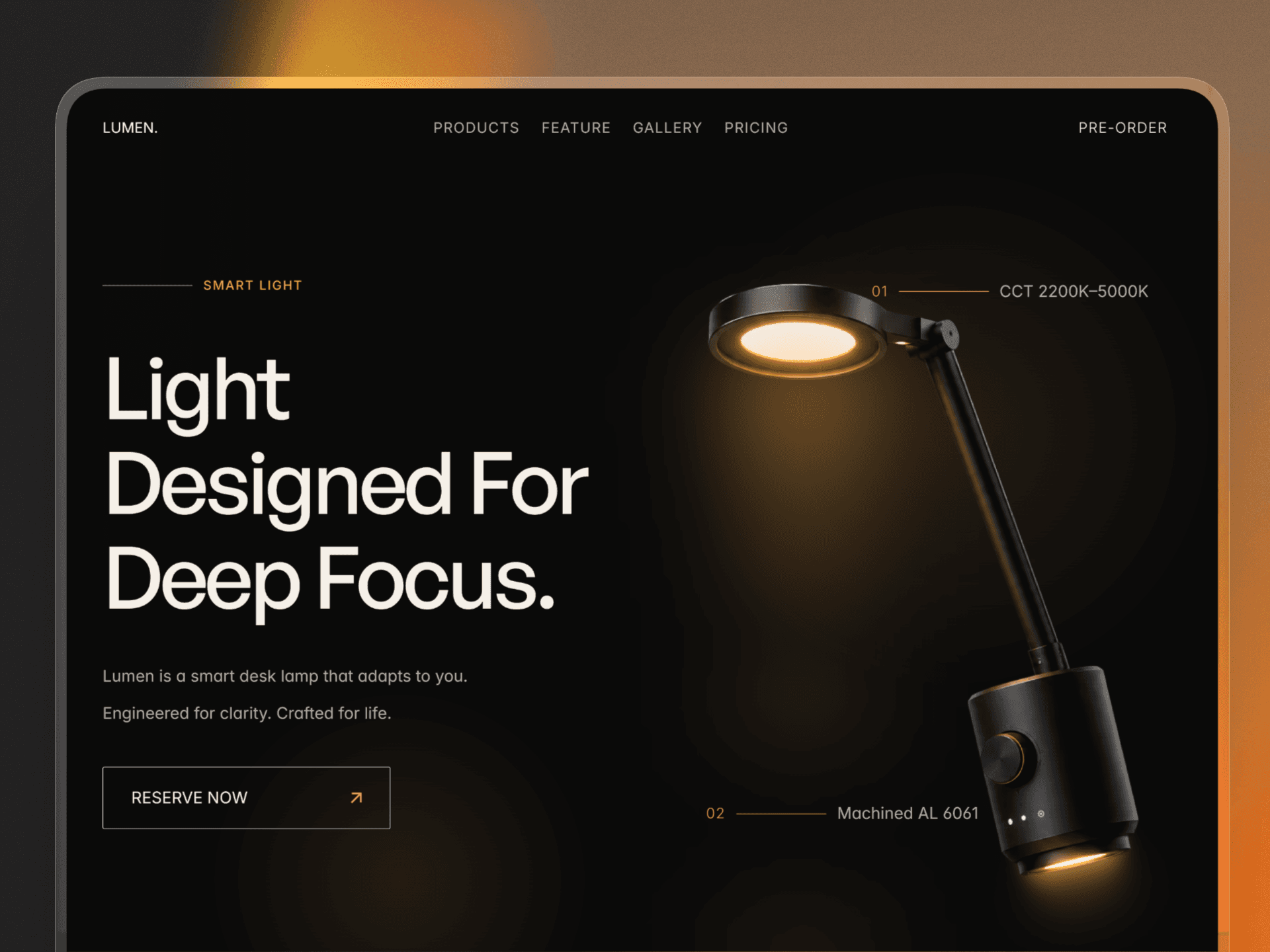 Lumen. - Product launching landing page