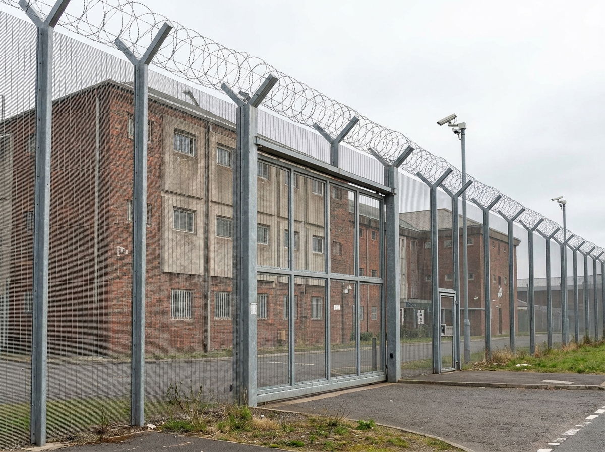 top image showing a UK prison environment relevant to mistaken prisoner releases