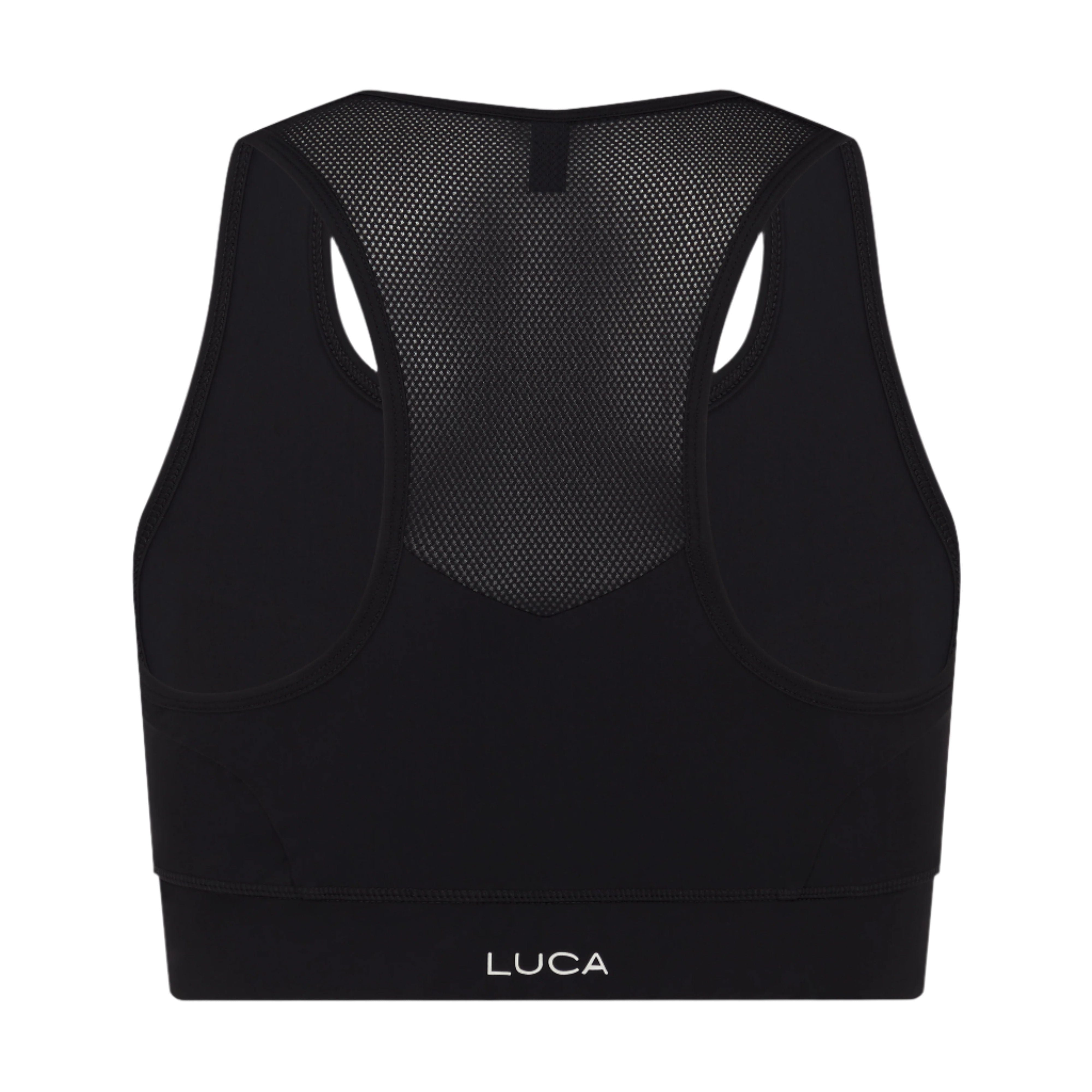 Back-view-of-a-black-sports-bra- with-a-breathable-mesh-racerback- design-and-thick-bottom-band-High-support-workout-top-for-cycling-and-fitness