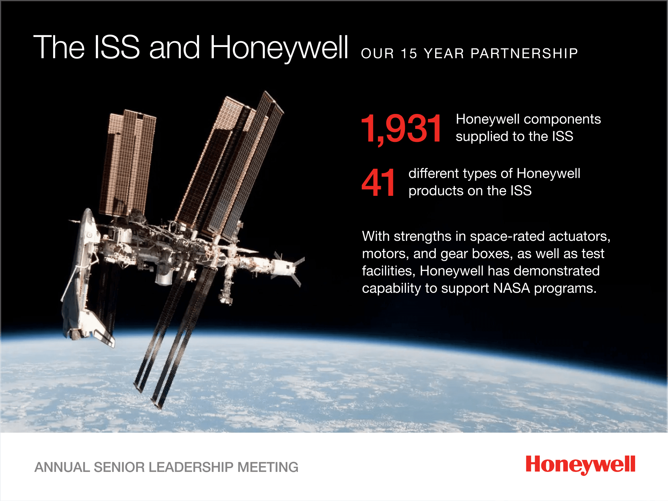 Honeywell and ISS partnership