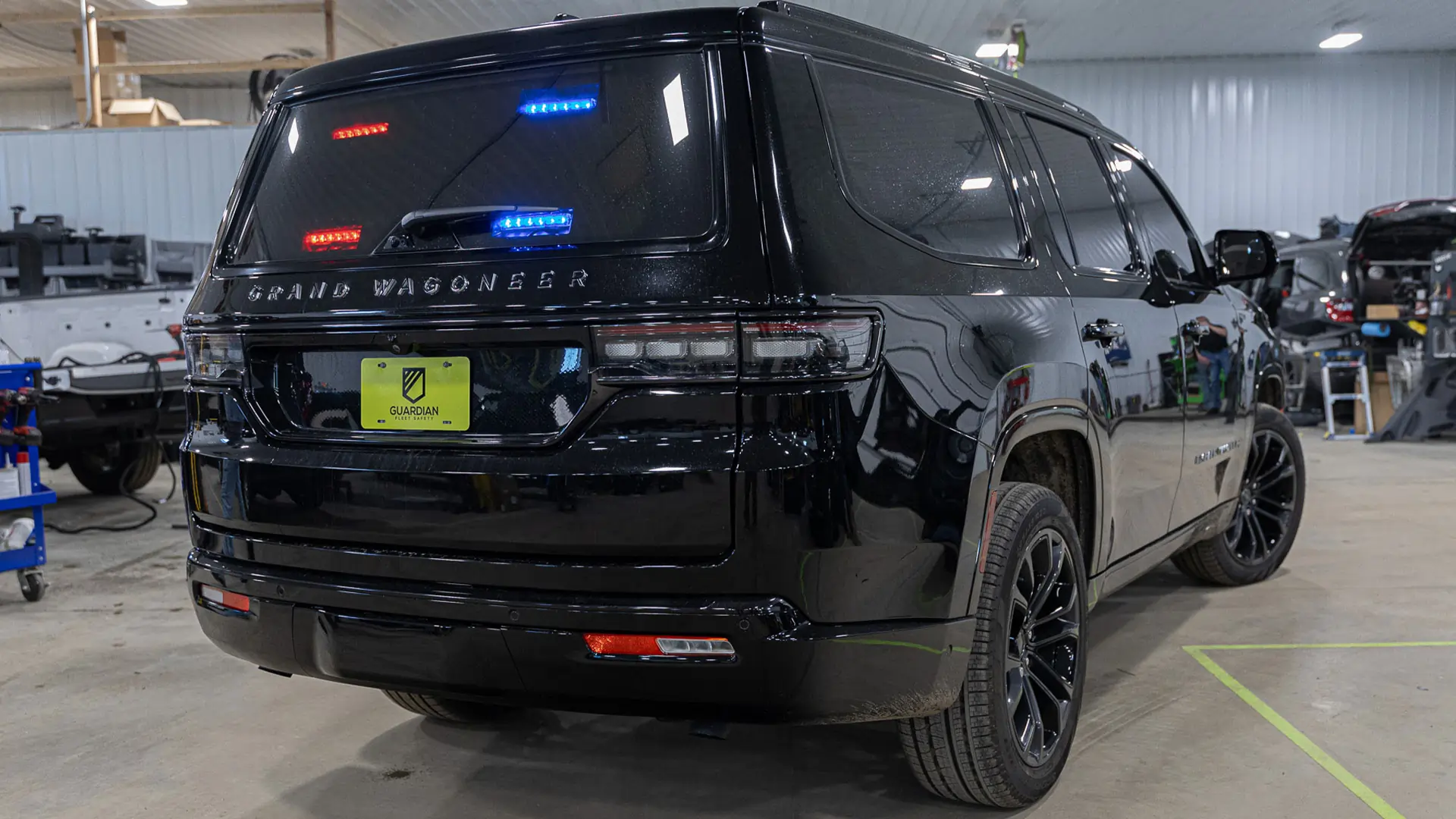 Jeep Grand Wagoneer admin vehicle upfit by Guardian Fleet Safety