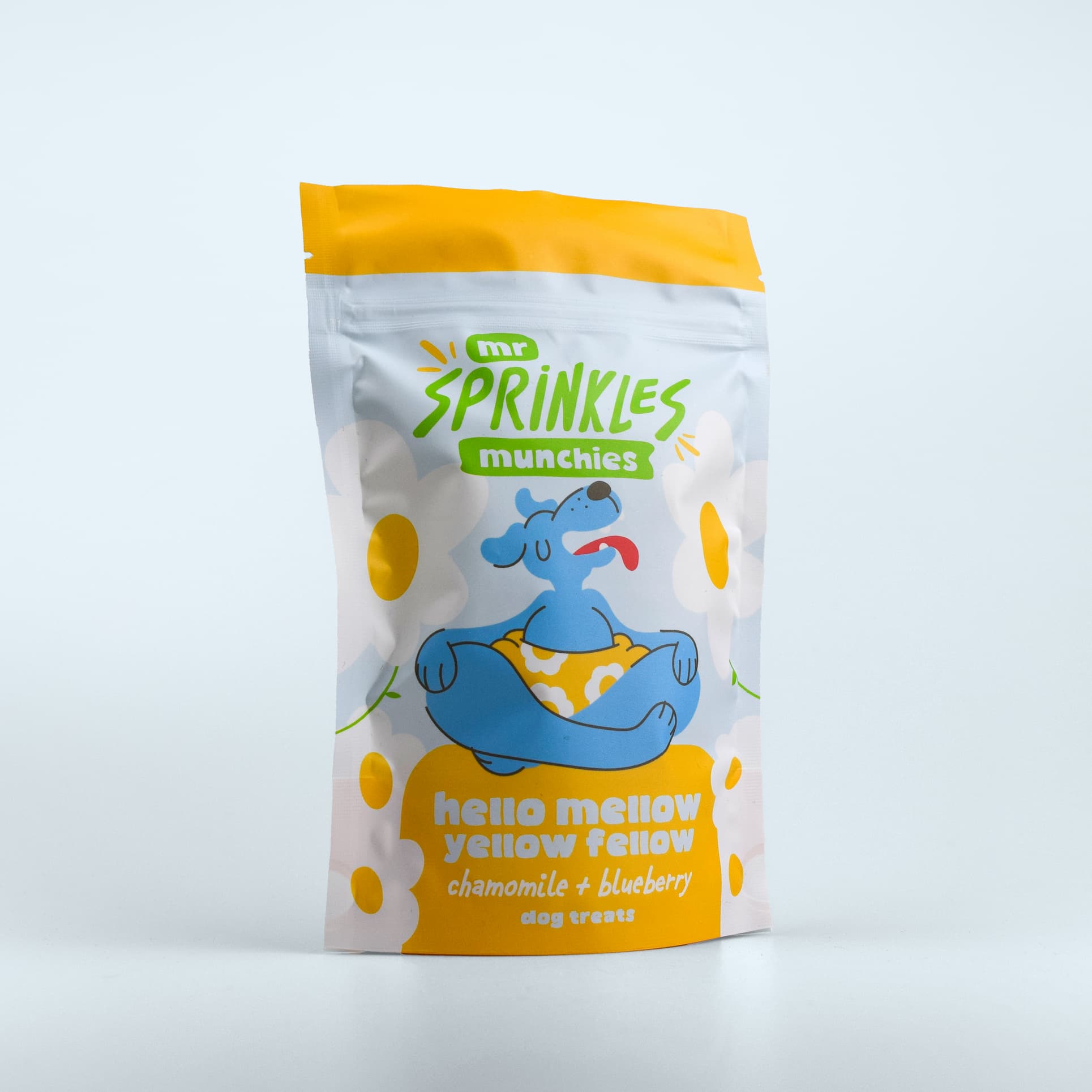Photo shot of packaging - sweet potato & turmeric dog treats