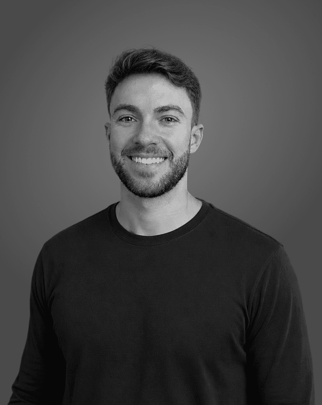 My Story: A portrait of a Yanick Jimenez (product designer) smiling with short brown hair and a light beard, set against a soft green background. The text below mentions that he is originally from Costa Rica and now lives in Quebec, Canada.