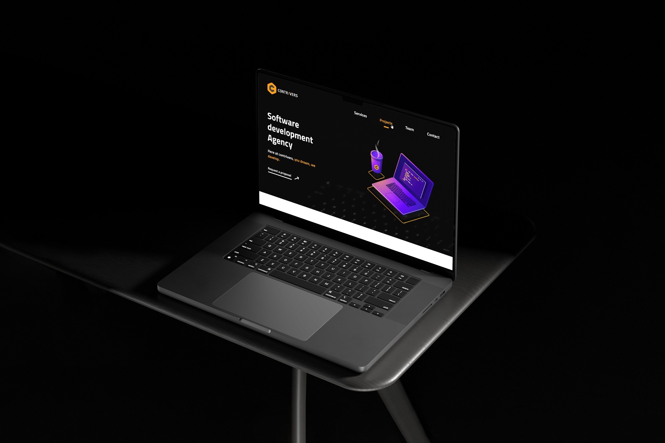 Clean and minimal website UI/UX design for a Lahore-based software development agency.