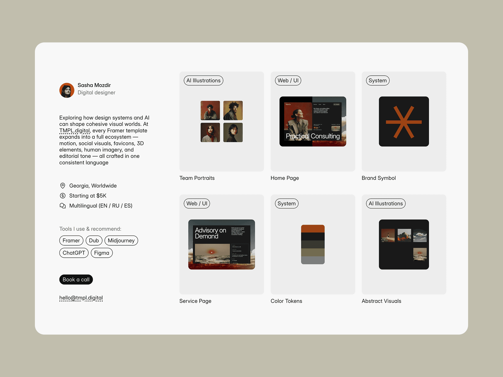 Simpolio Framer Portfolio Template