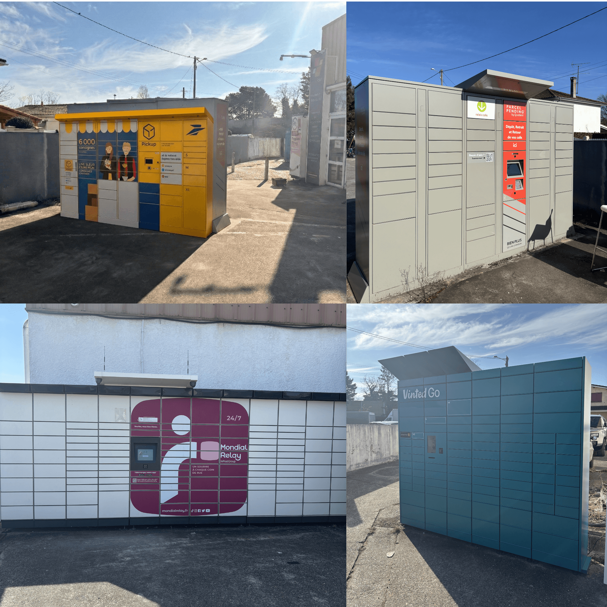 Services relais colis Pickup, Relais Colis, Mondial Relay et Vinted Go disponibles chez Locinbox