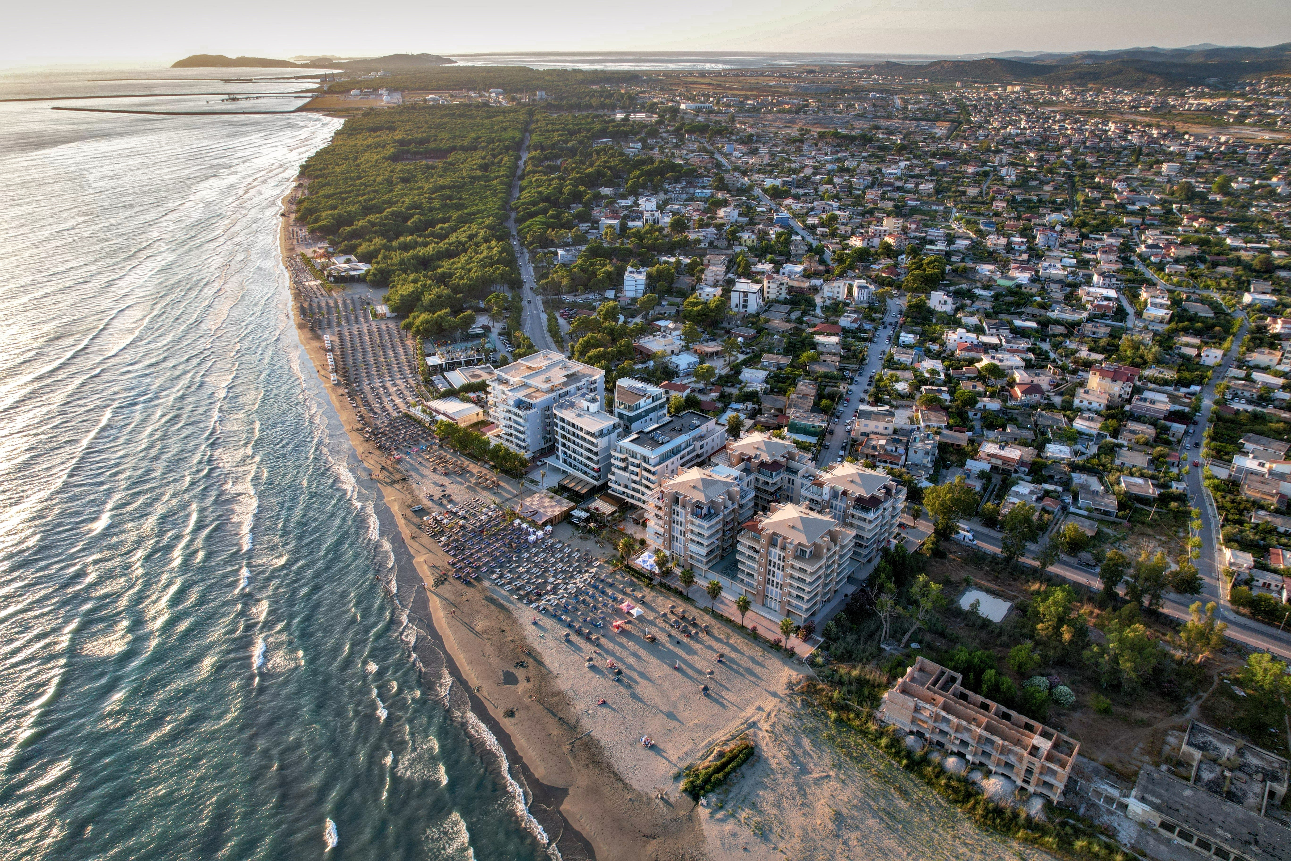 Aerial photo of resort in Albania