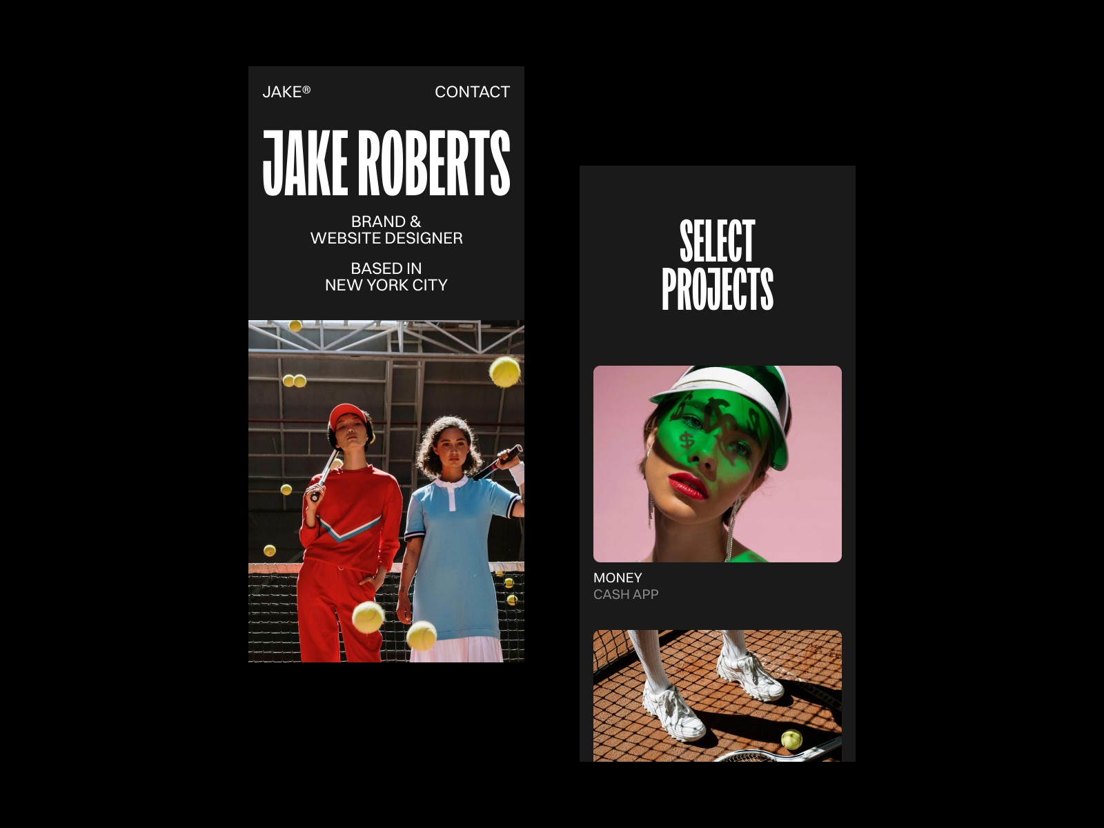 Jake Roberts — 极简作品集网站设计灵感