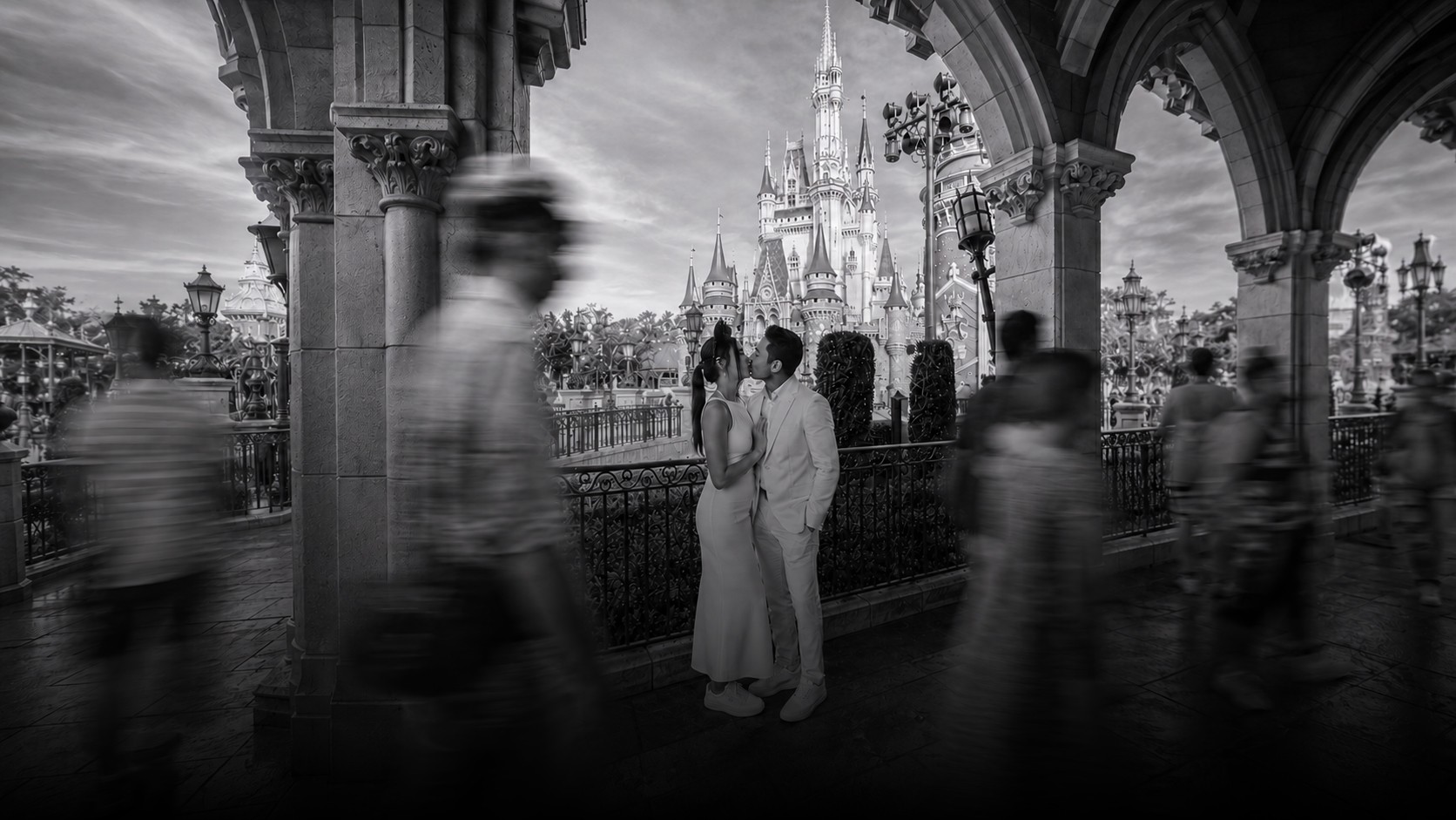 Couple lovingly holding each other