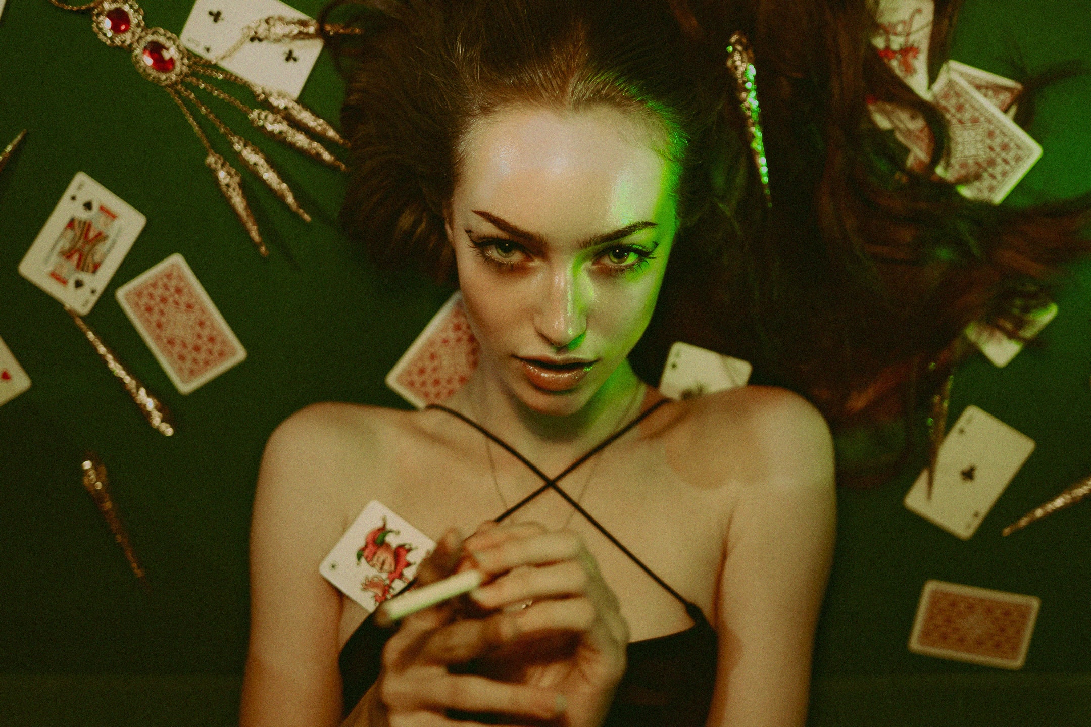 a woman wearing headphone