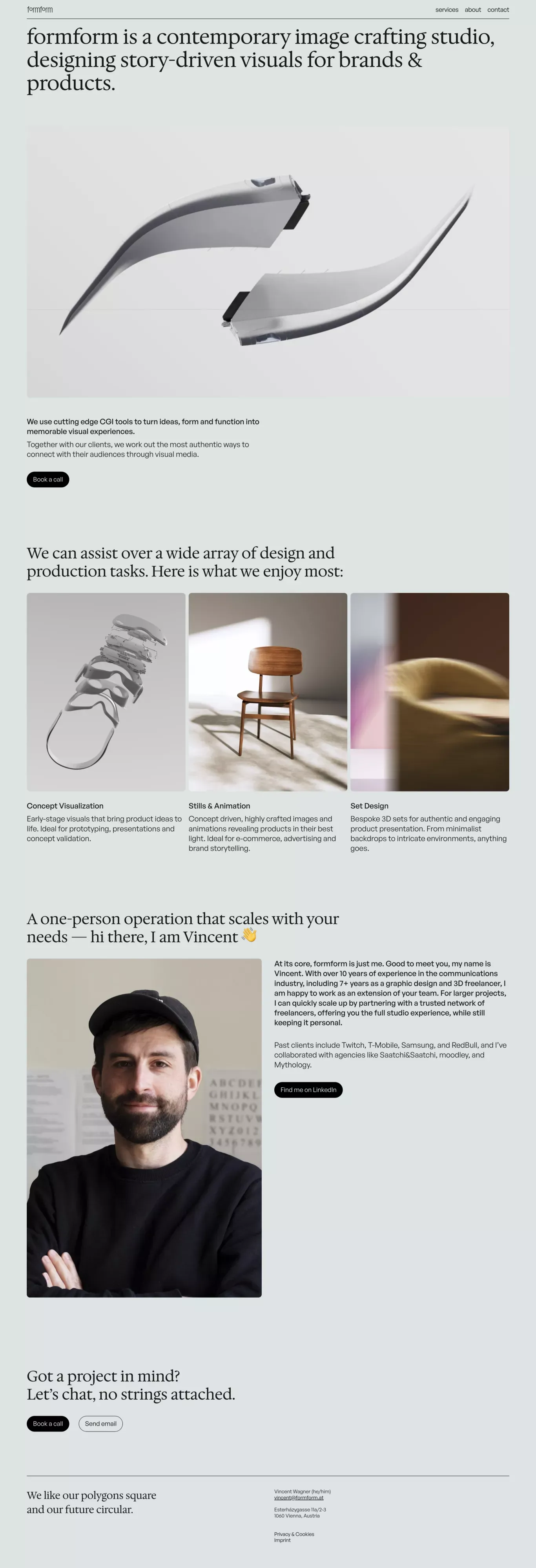 formform portfolio page screenshot showcasing Design design