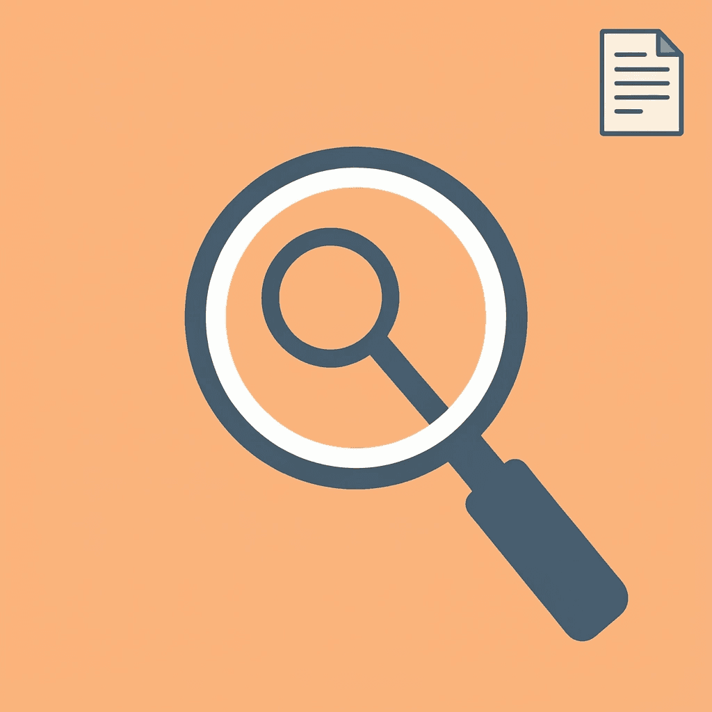 Magnifying glass icon representing detailed analysis of agency expertise