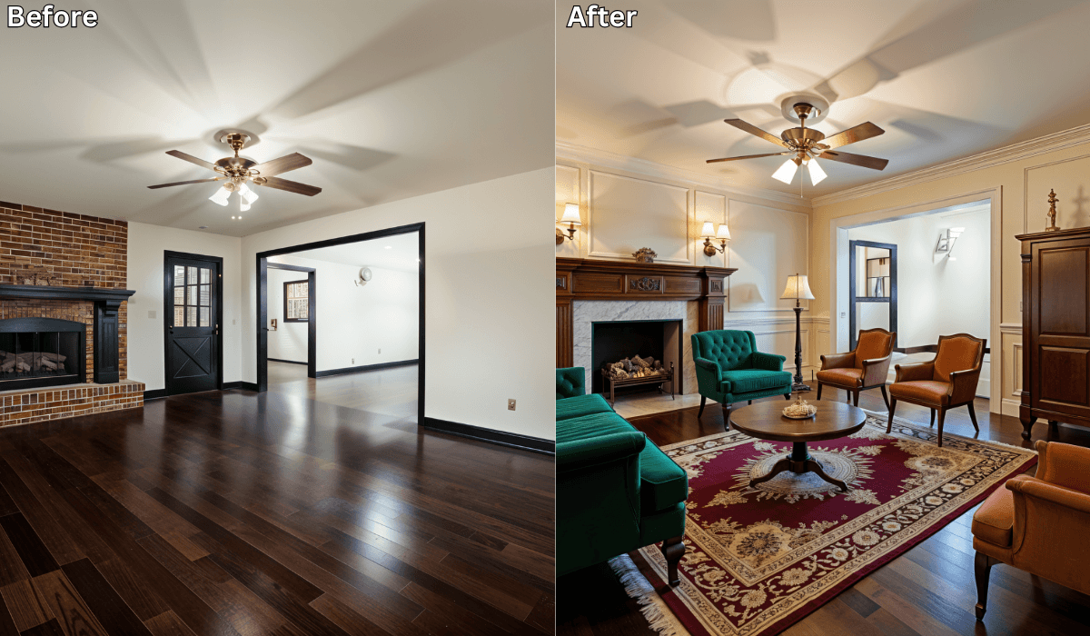 From Empty to Elegant: How AI Instantly Stages a Living Room