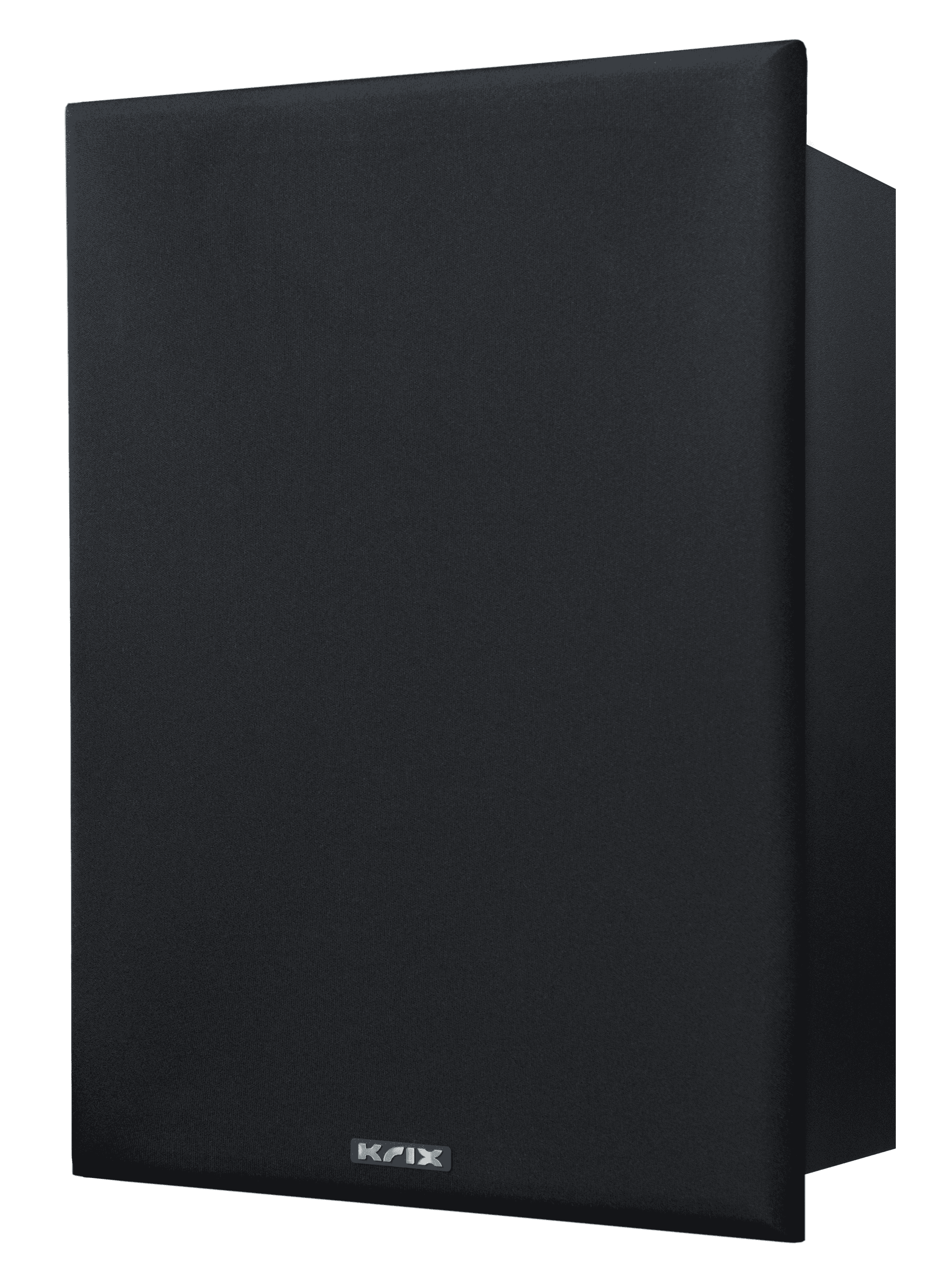 Black Krix speaker with logo.