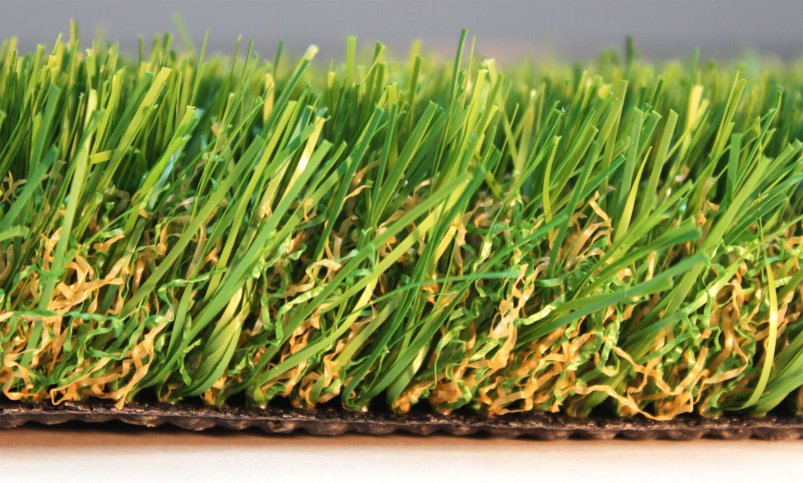 This close-up image of Saratoga 80 by AGL Grass North is our heaviest artificial turf with a pile height of two inches.