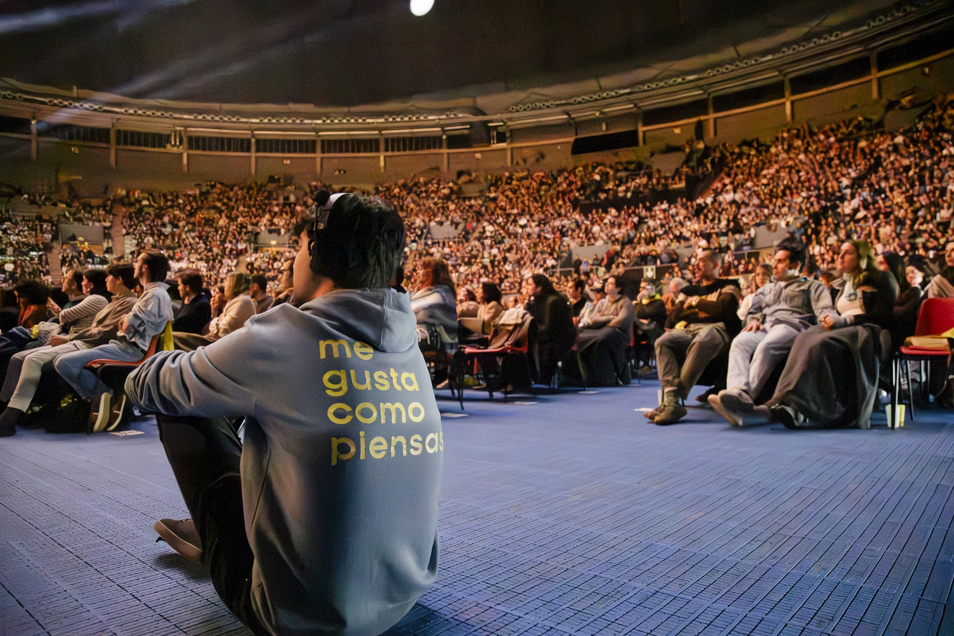 People listening to an even, illustrative